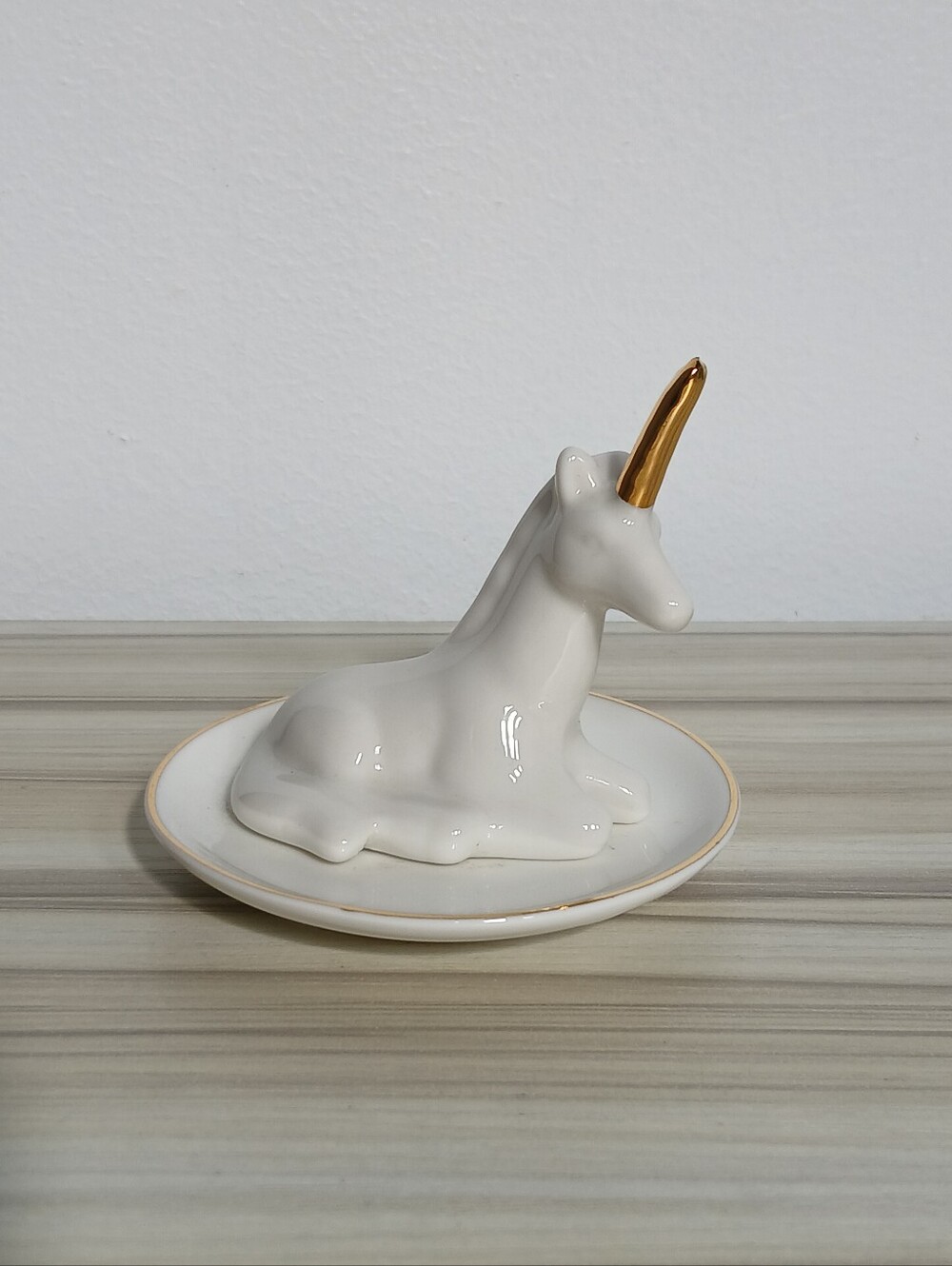 Porcelain Unicorn Ring Holder Jewellery Dish Trinket Tray